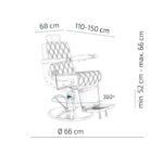 Barberstoel Lagerfeld - Afbeelding 2