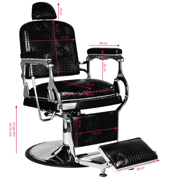 Gabbiano Barberstoel Alfredo Zwart  8