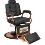 Gabbiano Barberstoel Boss HD Copper Oud Leer Zwart  1