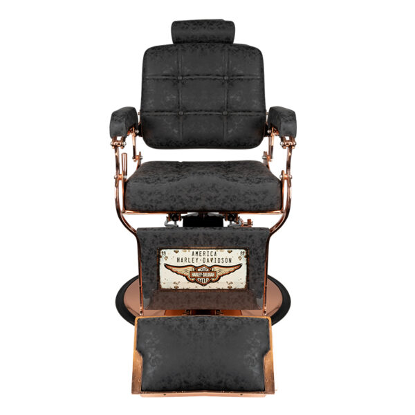 Gabbiano Barberstoel Boss HD Copper Oud Leer Zwart  6