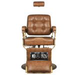 Gabbiano Barberstoel Boss oud leer lichtbruin  6