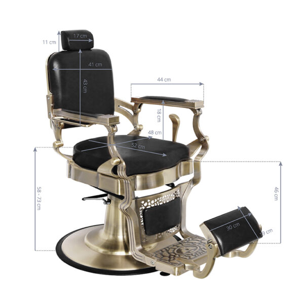 Gabbiano Barberstoel Corrado Zwart/Zilver  2