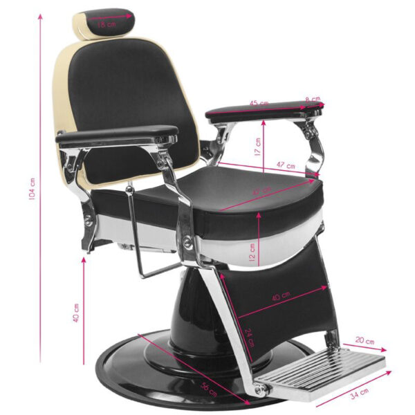 Gabbiano Barberstoel Frederico Zwart  5