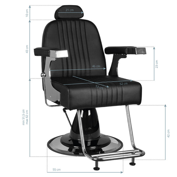 Gabbiano Barberstoel Gino Zwart  6