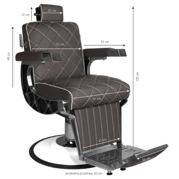 Gabbiano Barberstoel Giuseppe bruin  6