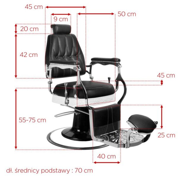 Gabbiano Barberstoel Lord Zwart  8