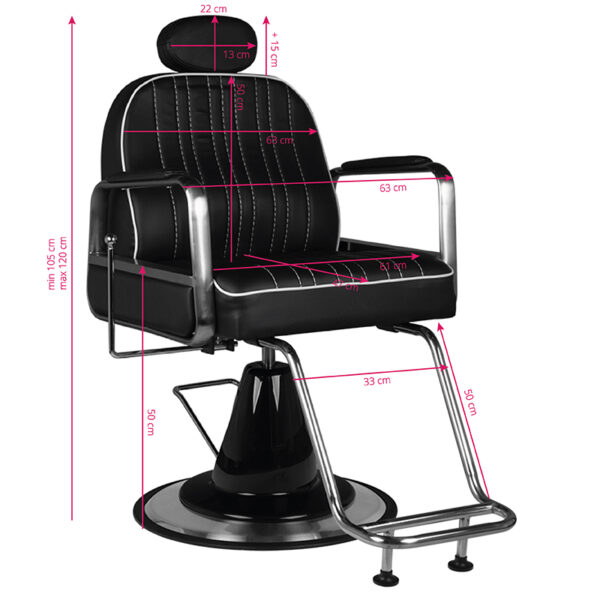 Gabbiano Barberstoel Luca zwart  7