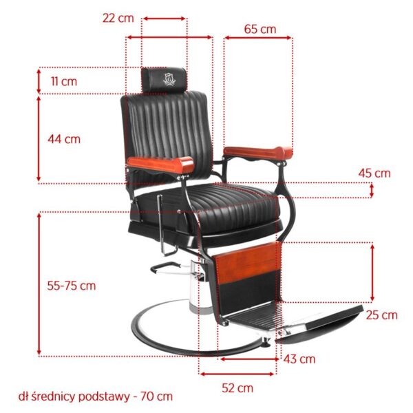 Gabbiano Barberstoel Master Zwart  5