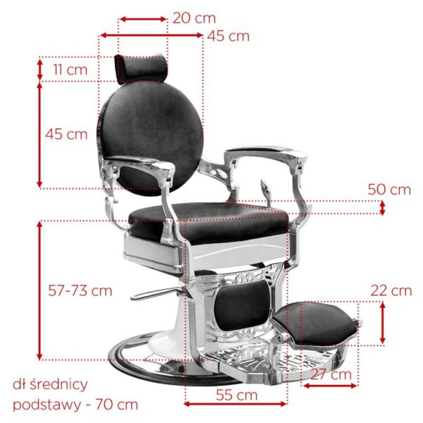 Gabbiano Barberstoel President Zwart  6