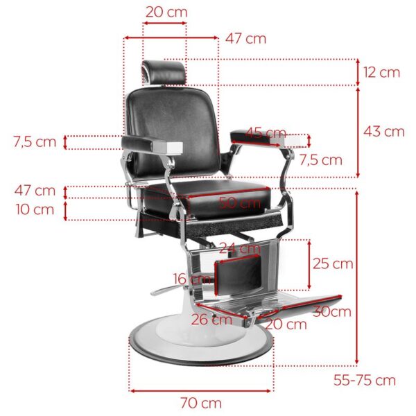 Gabbiano Barberstoel Prince zwart  4