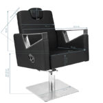 Gabbiano Barberstoel Vilnius Zwart  6