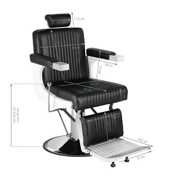 Hair System Barberstoel Imperium Zwart  7