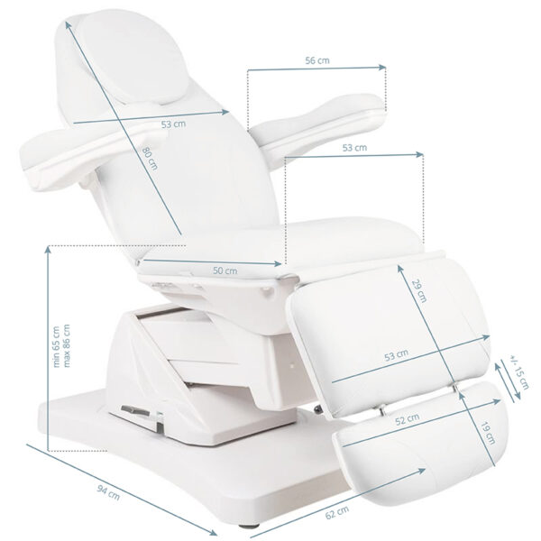 Elektrische Behandelstoel Basic 169 Wit  2