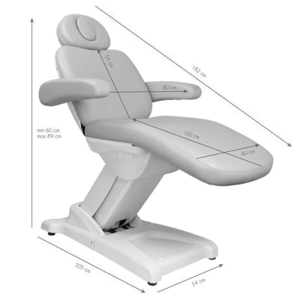 Elektrische behandelstoel Azzurro 875B 3 Motoren Grijs  3