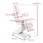 Elektrische behandelstoel Basic 158 3 motoren Wit  10