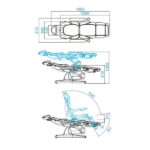 Elektrische behandelstoel azzurro 870 3 motoren cappuccino  2