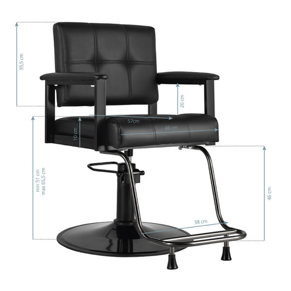 Gabbiano Kappersstoel Amelia Zwart  5