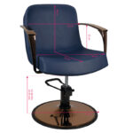 Gabbiano Kappersstoel Bologna Koper Marineblauw  6