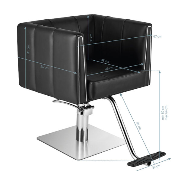 Gabbiano Kappersstoel Cassino Zwart  5