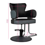 Gabbiano Kappersstoel Eindhoven Zwart  5