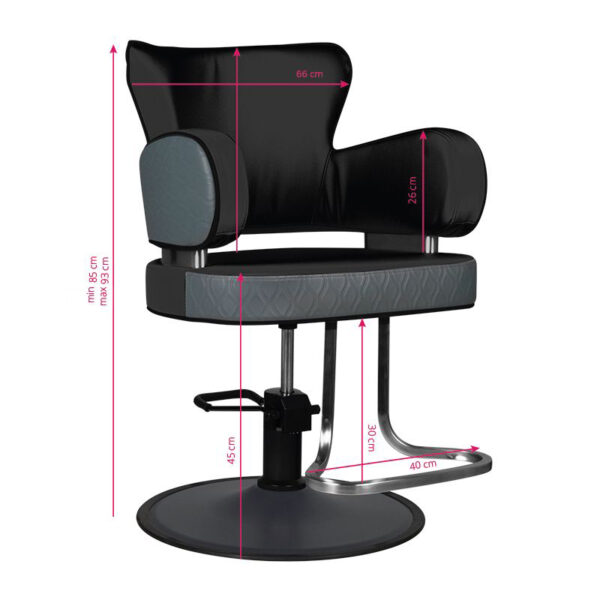 Gabbiano Kappersstoel Eindhoven Zwart  5