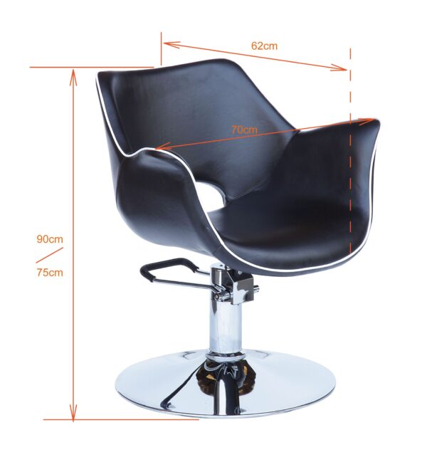 Gabbiano Kappersstoel Geneve Zwart  2