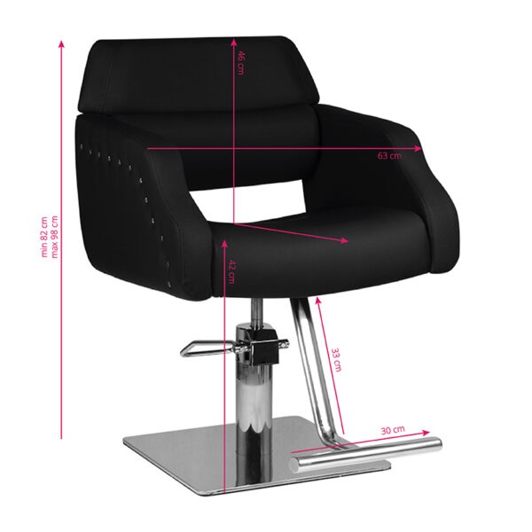 Gabbiano Kappersstoel Istanbul Zwart  5