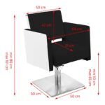 Gabbiano Kappersstoel Madrid Zwart/Wit  2