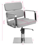 Gabbiano Kappersstoel Porto Grijs  6