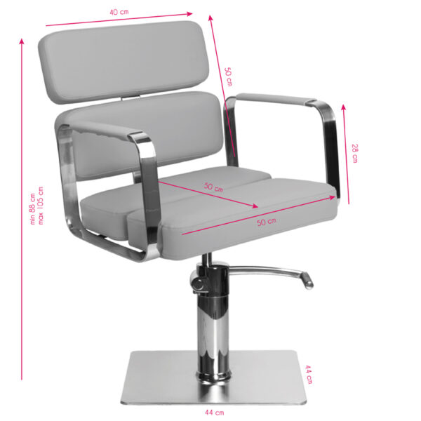 Gabbiano Kappersstoel Porto Grijs  6