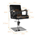 Gabbiano Kappersstoel Toulouse Zwart  5