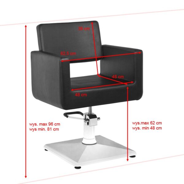 Gabbiano Kappersstoel Turijn Zwart  5