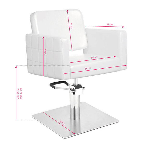 Gabbiano ankara white hairdressing chair  2