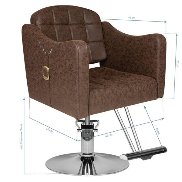 Hair System Kappersstoel 0-90 Bruin  5