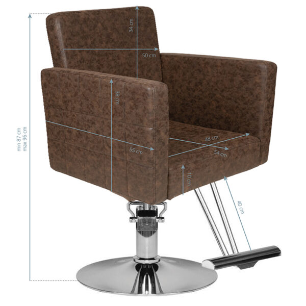 Hair System Kappersstoel HS33 Bruin  5