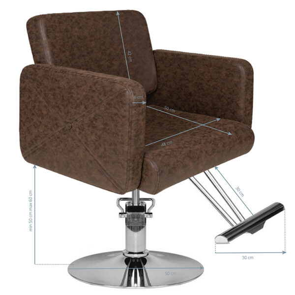 Hair System Kappersstoel HS99 Bruin  4