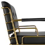 Hair System Kappersstoel Prati Goud Zwart  6