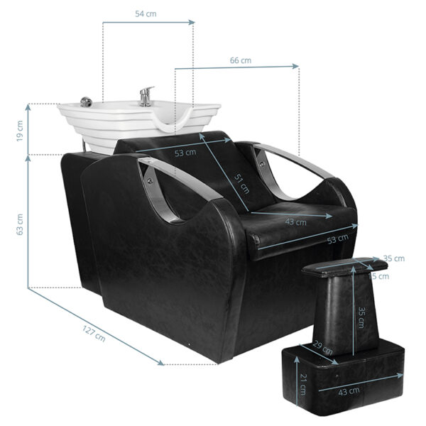 Hair System Wasunit HSB59 Zwart  2