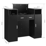 GABBIANO Salon balie YR-201 ZWART  8