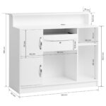 GABBIANO salon balie PIKO WIT HOUT ZILVER LEDER  2