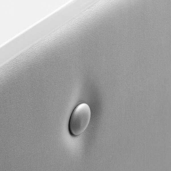 GABBIANO salon balie PIKO WIT HOUT ZILVER LEDER  7