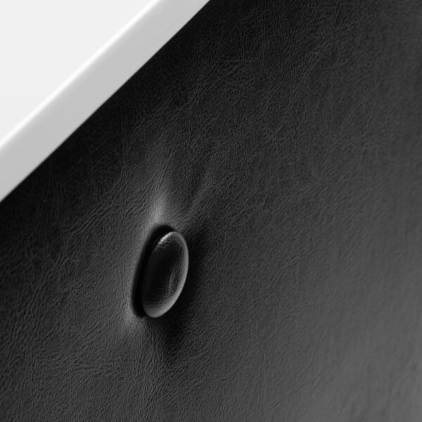 GABBIANO salon balie PIKO WIT HOUT ZWART LEER  7