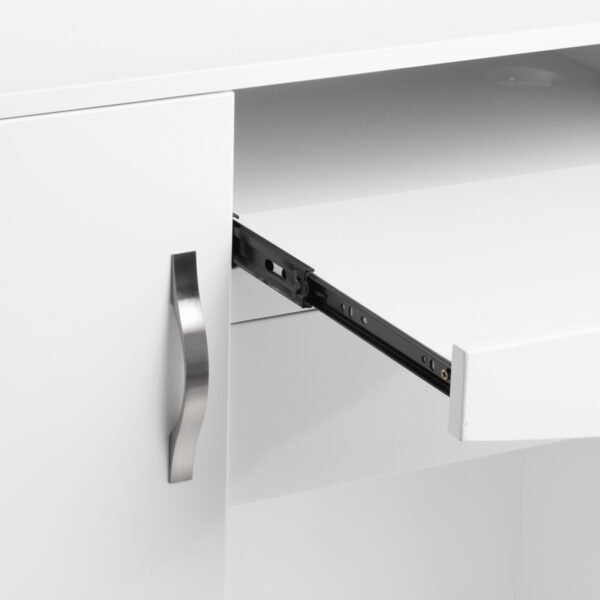 GABBIANO salon balie PIKO WIT HOUT ZWART LEER  10