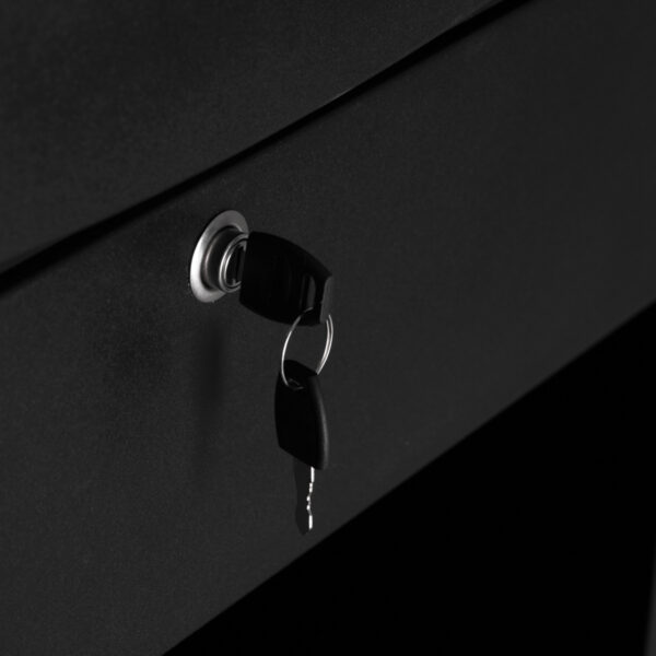 GABBIANO salon balie PIKO ZWART HOUT GOUD LEER  6