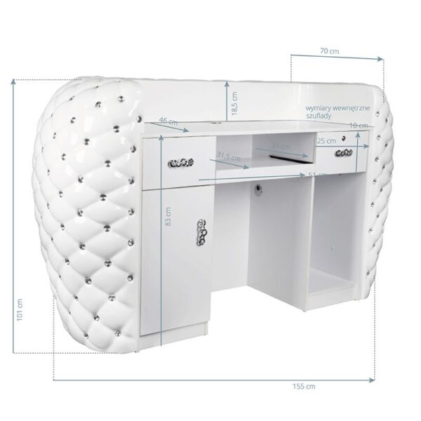 Gabbiano witte diamanten salon balie  5