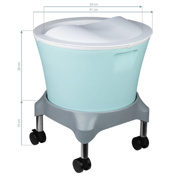 Pedicure voetenbad azzurro 981 trolley + bak  3