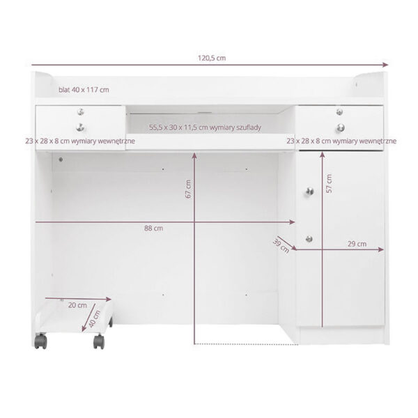 Salon balie 001D WIT  3