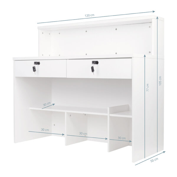 Salon balie 002C WIT  6