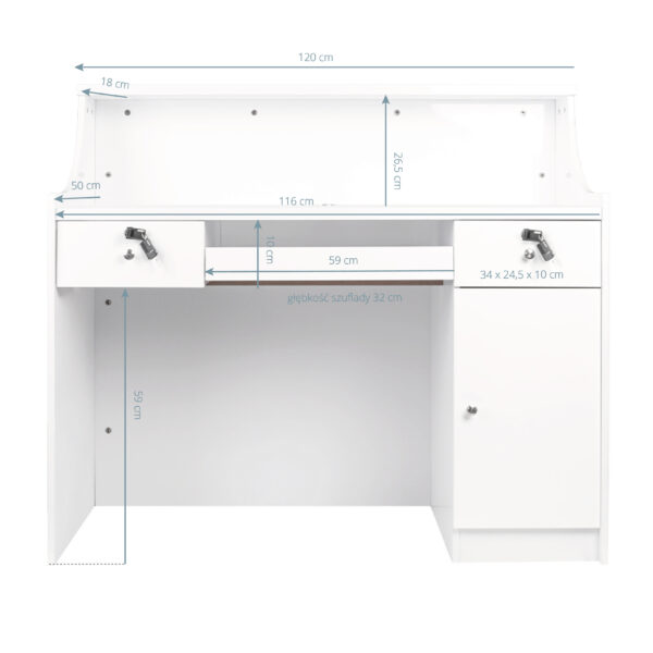 Salon balie 003B WIT  9