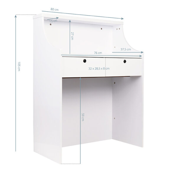 Salon balie E006A WIT  8